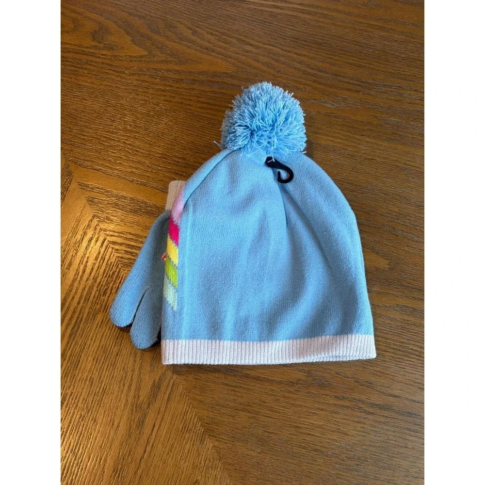 Bluey Bingo Kids Rainbow Beanie and Gloves Set Light Blue OSFM 587-G25-8597